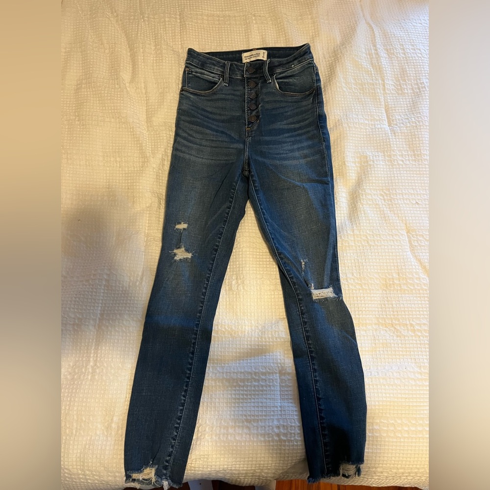 Abercrombie High Rise Super Skinny Ankle Jeans